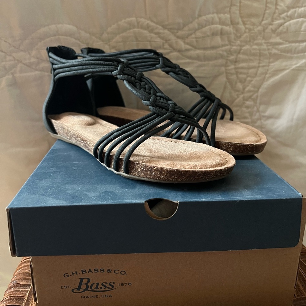 Bass Leather Sandals. NEW - Picture 2 of 7
